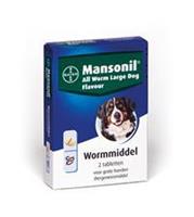 Mansonil All Worm Large Dog - 2 tabletten