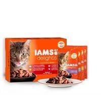 IAMS Delights kattenvoer 48 x 85 g - Land Mix in saus