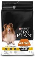 Pro Plan All Size Light/Sterilised Huhn Optiweight Hundefutter 3 kg