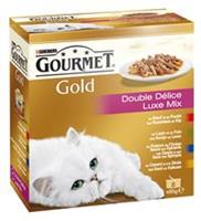 gourmet Gold Luxe Mix Nat Kattenvoer 8 x 85 g
