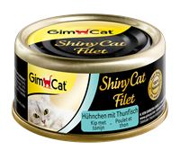 gimcat ShinyCat Filet - Kip met Tonijn - 24 x 70 gram