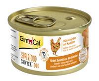 gimcat Superfood ShinyCat Duo - Kipfilet & Wortel - 24 x 70 gram