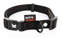 Martin sellier halsband nylon zwart verstelbaar 40-55CM