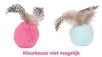 Happy Pet Dotties Bal Met Veren 5 cm