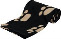 Trixie barney fleece deken zwart/beige 150x100cm
