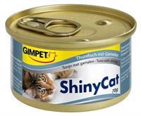GimCat ShinyCat in Jelly - Thunfisch mit Garnelen - 24 x 70 g