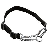 Adori Slipketting Halsband Nylon Zwart - Hondenhalsband - 30-45x1.5 cm