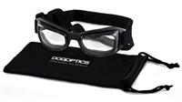 Dogoptics Hondenzonnebril Biker Black Frame Clear Lens