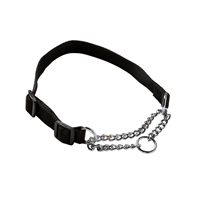 Adori Slipketting Halsband Nylon Zwart - Hondenhalsband - 35-55x2.0 cm