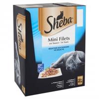 Sheba Mini Filets in Saus Vis Selectie Pouch 85 gr 12 zakjes