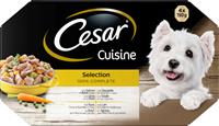 cesar Alu Multipack Cuisine - Hondenvoer - Mix 4x150 g
