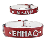 doxtasy Hondenhalsband met naam Medium Red