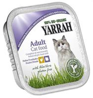 Yarrah - Adult Cat food Chicken & Turkey Aloe Vera Bio 16x100g