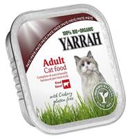 Yarrah-Cat Paté Rind mit Chicorée Bio 16x100g