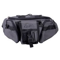 QHP Hüfttasche mit Flecht-Set > grau/schwarz