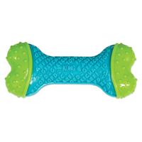 KONG Wurfspielzeug Core Strength Bone grün-blau, Länge: ca. 18 cm
