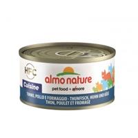 Almo Nature Cuisine mit Thunfisch, Huhn und Käse Katzenfutter Pro 6 Stück