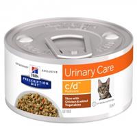 48x82g c/d Urinary Care Stoofpotje met Kip Hill's Prescription Diet Kattenvoer