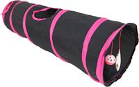 Gebr. de Boon Speeltunnel nylon 85x25 cm zwart/roze