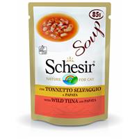 schesir Pouch Cat Soup - Kattenvoer - Tonijn Papaja 85 g
