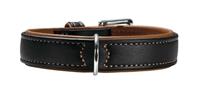 hunter Hondenhalsband Canadian Zwart / Cognac