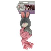 bunnypuppy Bunny Puppy Ropey Ball - Hondenspeelgoed - 38x13x9 cm Grijs Roze