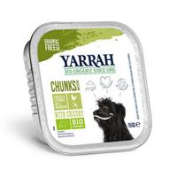 Yarrah Natvoer Hond Kuipje Chunks met Kip & Groenten Bio - 12 x 150 g