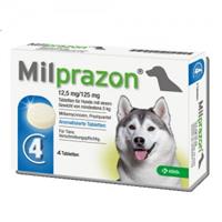 Milprazon Entwurmungstabletten für Hunde 5-75 kg 4 Tabletten
