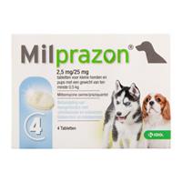 Milprazon kleine hond (2,5 mg) - 4 tabletten