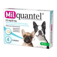 Milquantel Kleine Hond/pup (2,5 mg) - 4 tabletten