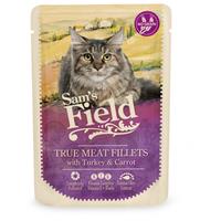 Sam's Field Sam's Field Cat Pouch True Meat Filets 85 g - Kattenvoer - Kip&Kalkoen&Wortel