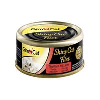 GimCat ShinyCat Filet - Thunfisch mit Lachs - 24 x 70 g