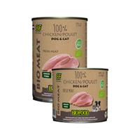 Biofood Organic 100% Kip - Hond & Kat - 12 x 200 g
