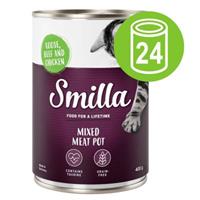 Voordeelpakket Smilla Multivleespotje Kattenvoer 24 x 400 g - Gevogelte, Rund en Wild