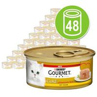 24 + 12 gratis! 36 x 85 g Gourmet Gold Kattenvoer - Tonijn