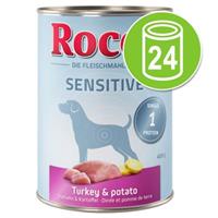 Rocco Voordeelpakket  Sensitive 24 x 400 g - Kalkoen & Aardappel