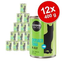 Cosma Original in Gelei Voordeelpakket Kattenvoer 12 x 400 g Om luchtdicht af te sluiten: universeel blikdeksel (170 g en 400 g)