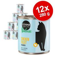 Cosma Nature Voordeelpakket Kattenvoer 12 x 280 g - Kip & Tonijn met Kaas