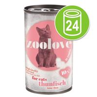 zoolove Voordeelpakket Kattenvoer 24 x 140 g - Tonijn