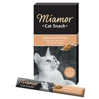 6x15g Cat Snack Leverworst-Cream Miamor Kattensnack