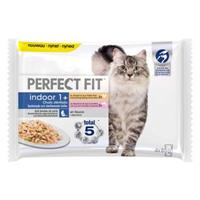 4x85g Sterilised Indoor 1+ (Kip & Zalm) Perfect Fit Kattenvoer Nat