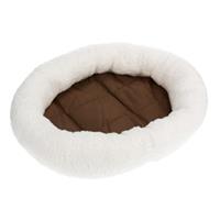Zooplus Knuffelbed Fluffy 2in1 - Wit / Bruin