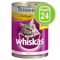 Whiskas 24 x 400 g  1+ Kattenvoer  Gevogelte in saus  kattenvoer