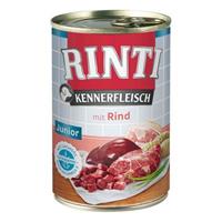 Voordeelpakket Rinti "Kennerfleisch"  24 x 400 g Hondenvoer - Junior: Rund