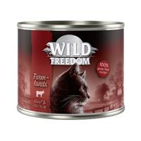 Wild Freedom Adult Kattenvoer 6 x 200 g Gemengd pakket 2 (2 x Kip, 2 x Koolvis, Rund, Eend)