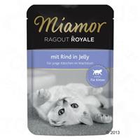 Miamor 22 x 100 g  Ragout Royale Kitten Kattenvoer - met Rund - Voordeelpakket