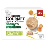 Gourmet 12 x 85 g Nature's Creation Mousse  Huhn & Kartotten Nassfutter Katze