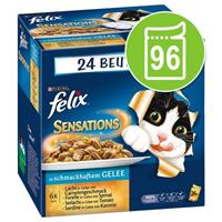 24x85g Van het Land Felix Sensations Extras in Gelei Kattenvoer