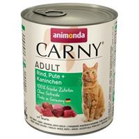 Animonda Carny Adult 6 x 800 g Kattenvoer Kip, Kalkoen & Konijn