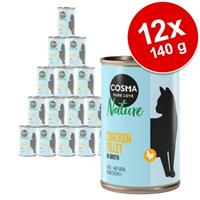 Cosma Nature Voordeelpakket Kattenvoer 12 x 140 g - Tonijn met hele Ansjovis